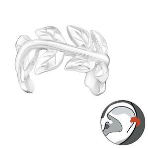 Sterling Silver Classic Leaf Cuff